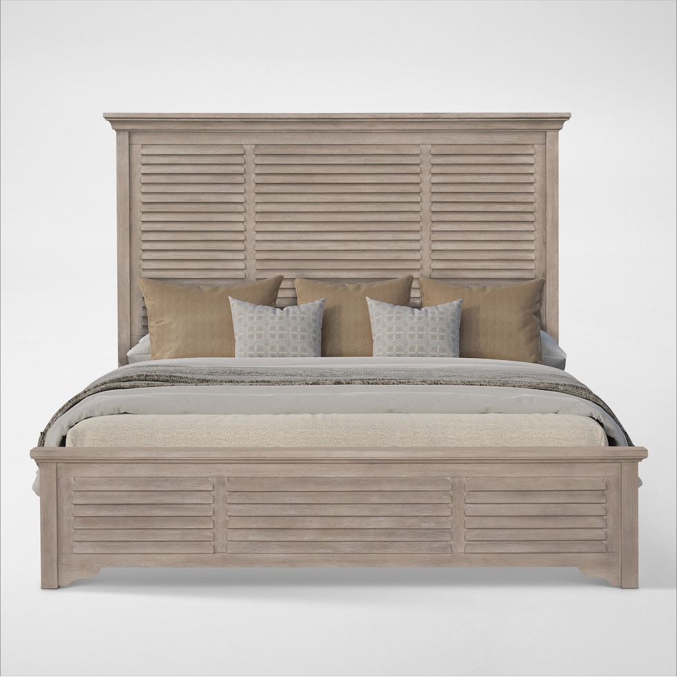 cape may neutral queen bed   