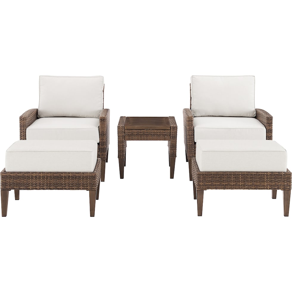 capri dark brown outdoor chair set   