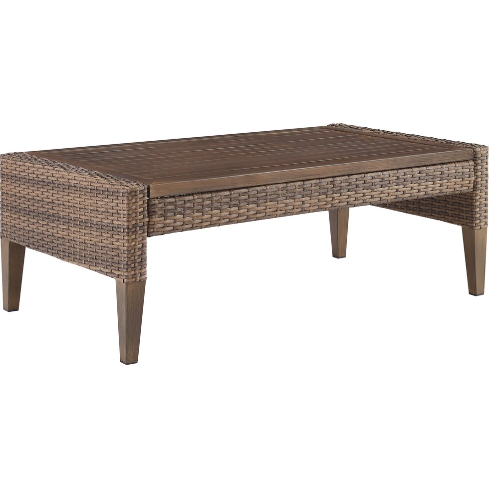 capri dark brown outdoor coffee table   