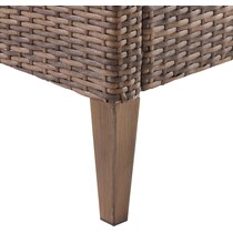 capri dark brown outdoor coffee table   