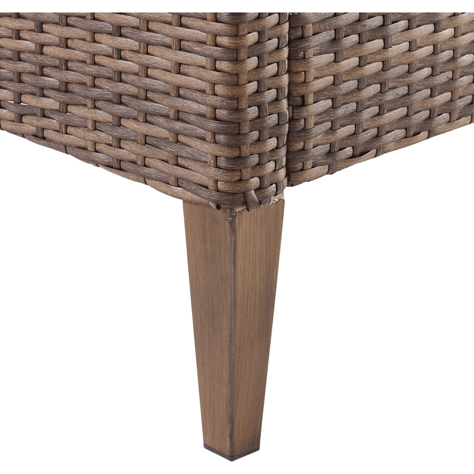 capri dark brown outdoor end table   