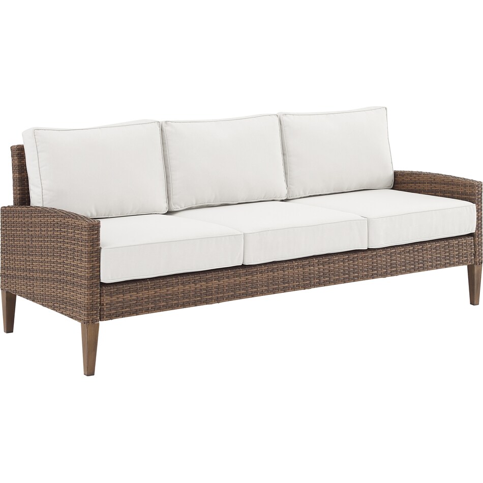 capri dark brown outdoor sofa   