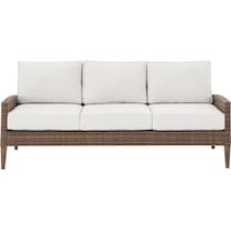 capri dark brown outdoor sofa   