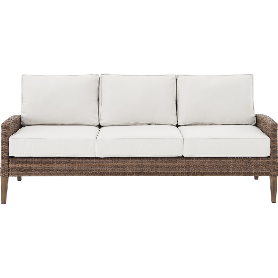 capri dark brown outdoor sofa   