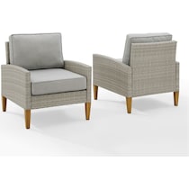 capri gray outdoor chair set   
