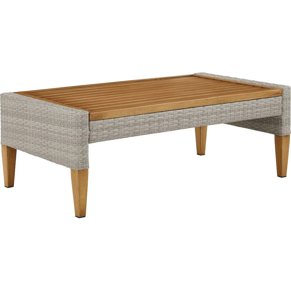 capri gray outdoor coffee table   