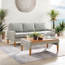 capri gray outdoor sofa set   