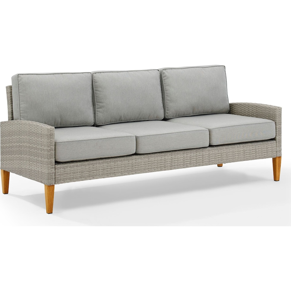 capri gray outdoor sofa set   