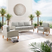 capri gray outdoor sofa set   