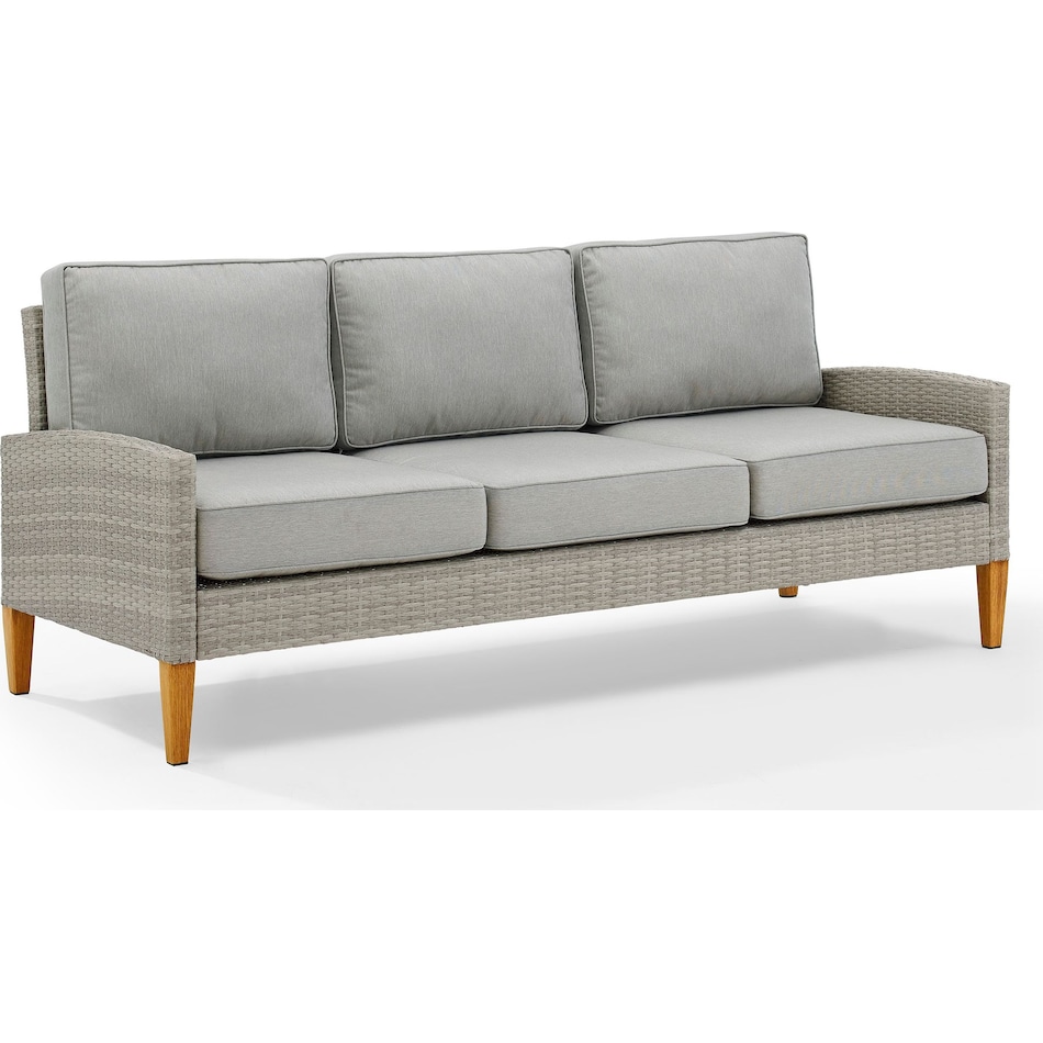 capri gray outdoor sofa   