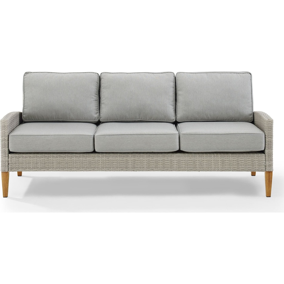 capri gray outdoor sofa   
