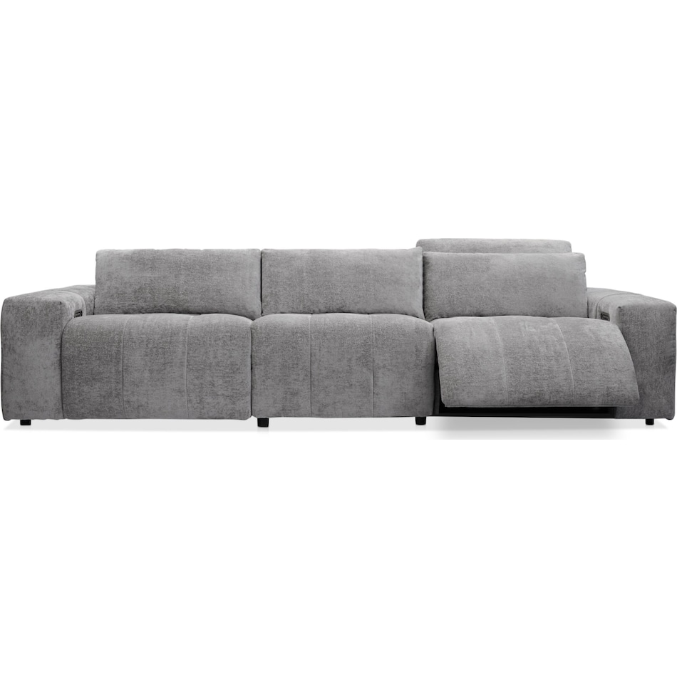 caprice silver  pc power reclining sofa   