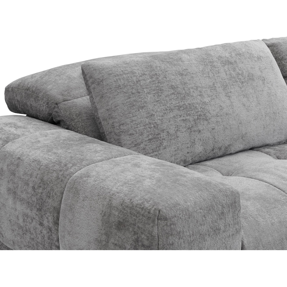 caprice silver  pc power reclining sectional   