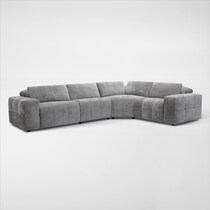 caprice silver sectional   