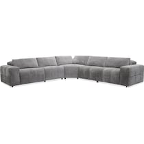 caprice silver sectional   