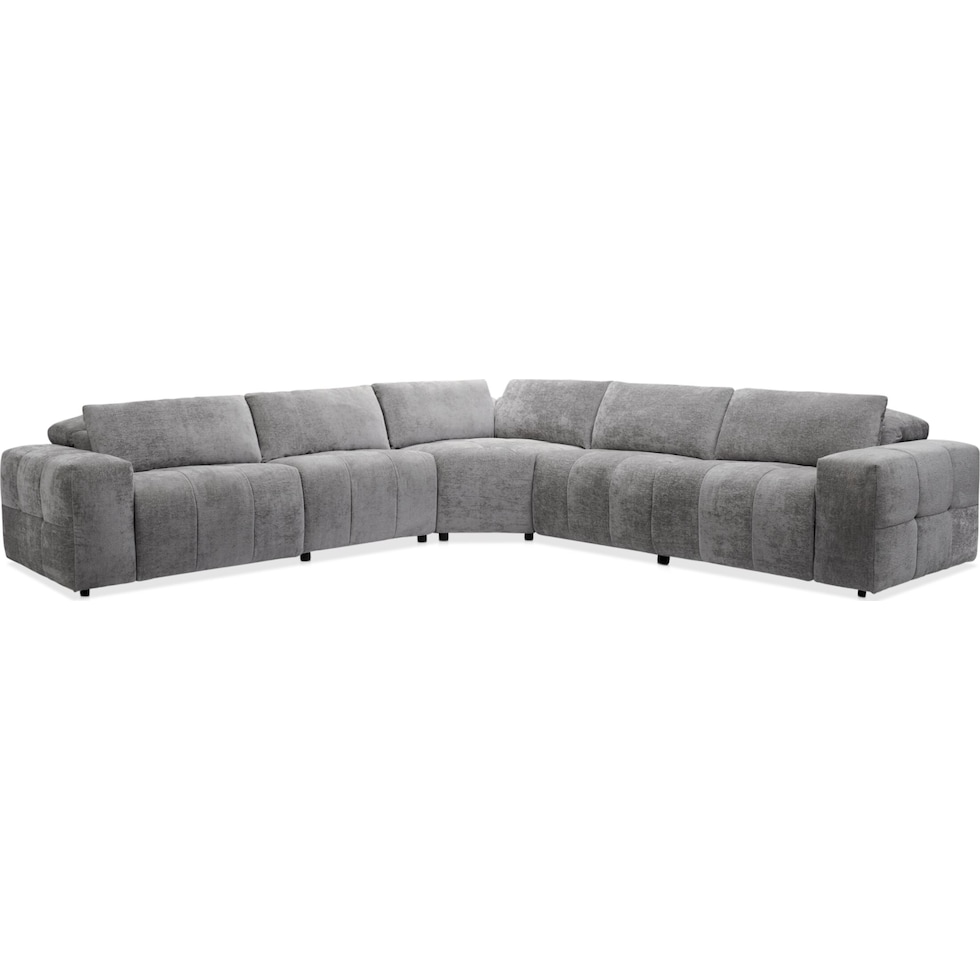 caprice silver sectional   