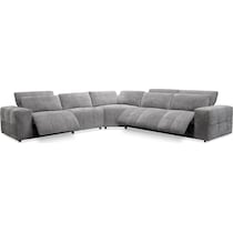 caprice silver sectional   