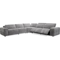 caprice silver sectional   