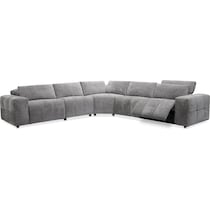 caprice silver sectional   