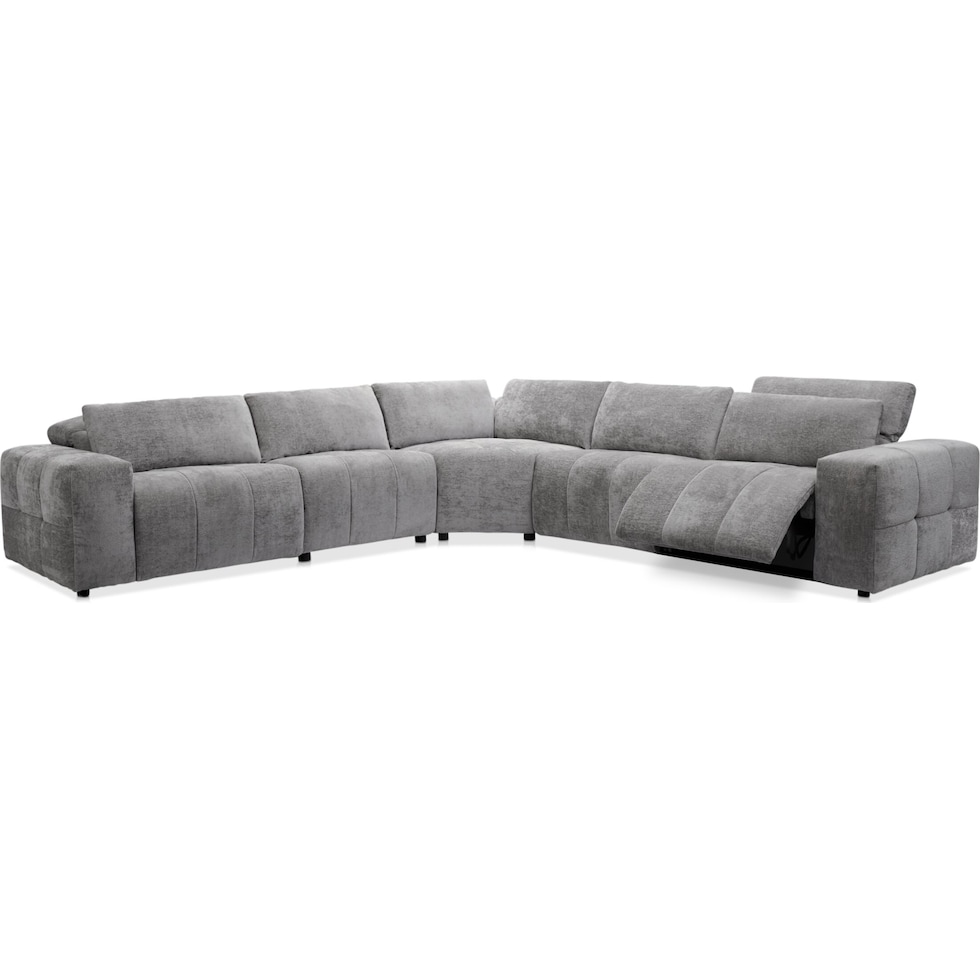 caprice silver sectional   