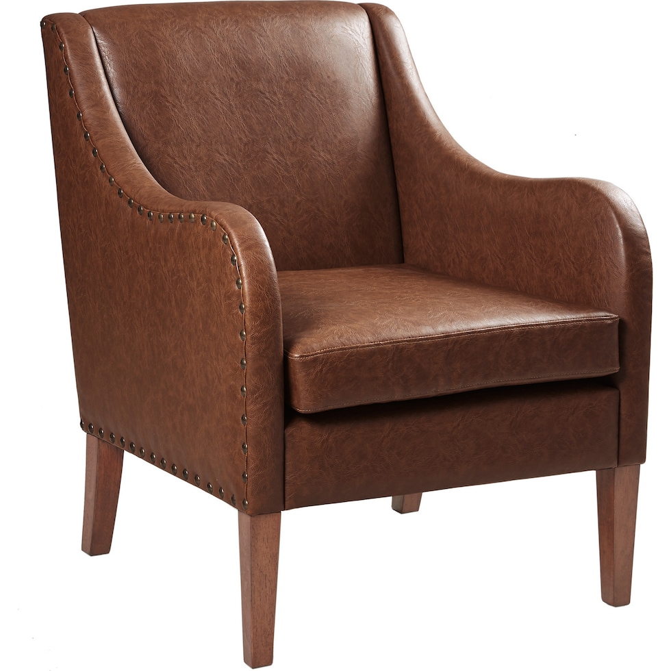 capstone dark brown accent chair   