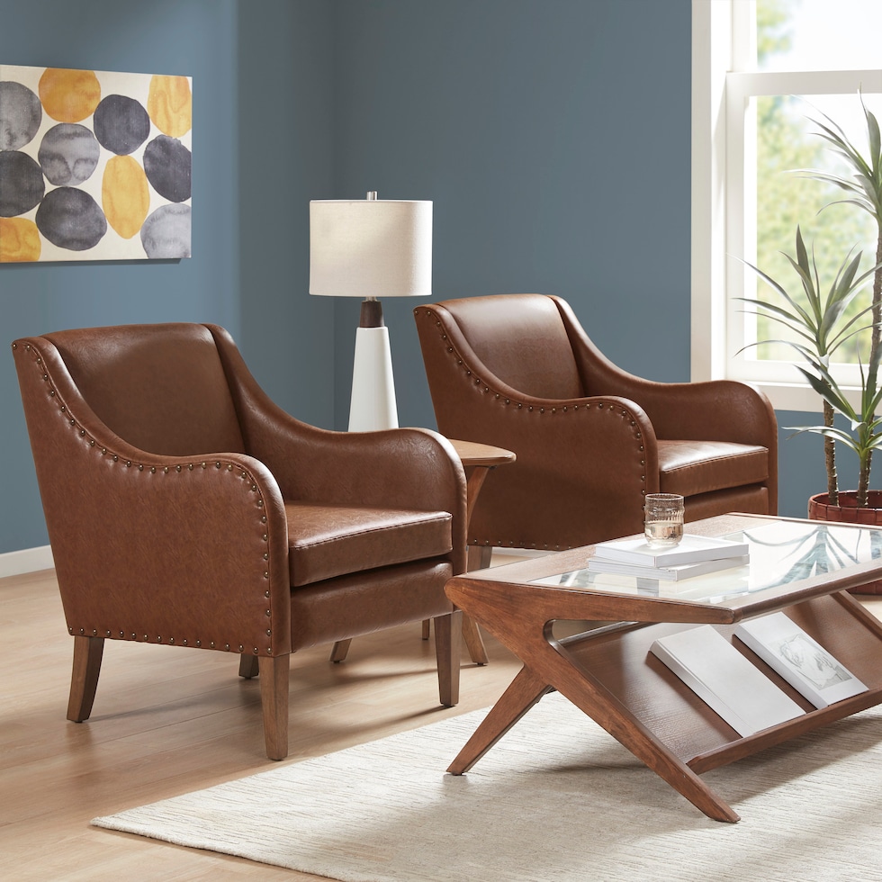 capstone dark brown accent chair   