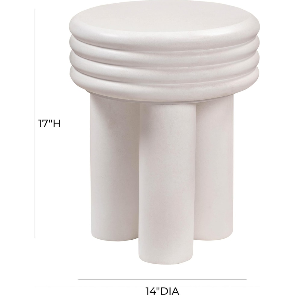 caris white accent table   