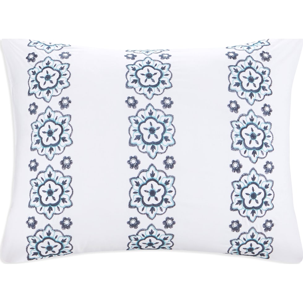 carise blue full queen bedding set   