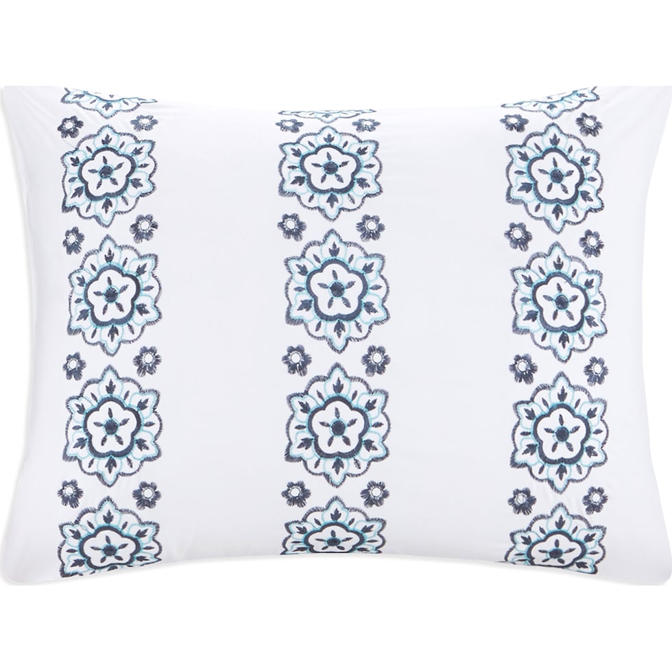 carise blue queen bedding set   