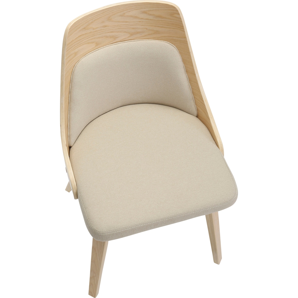 carla cream natural dining chair   