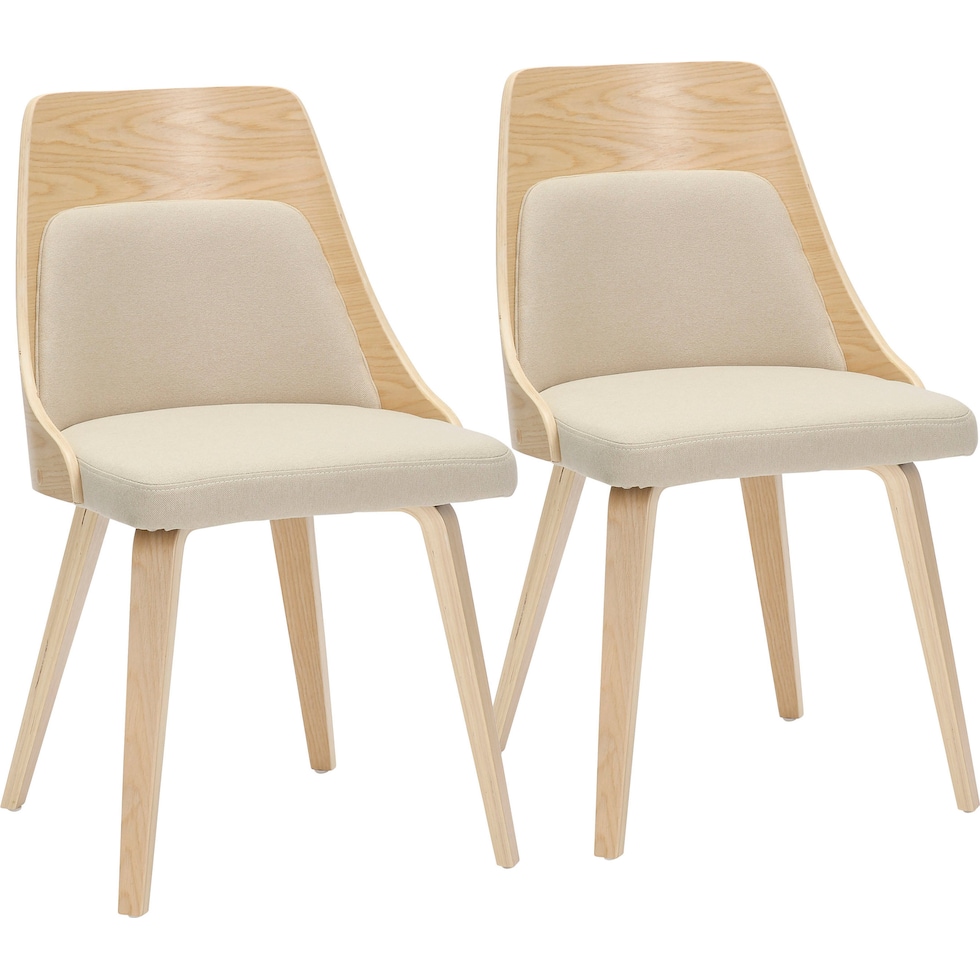 carla cream natural dining chair   