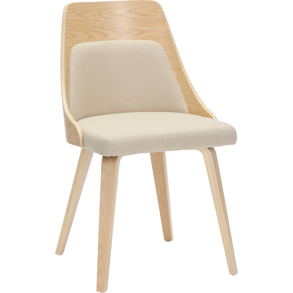 carla cream natural dining chair   