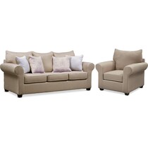 carla light brown  pc sleeper living room   