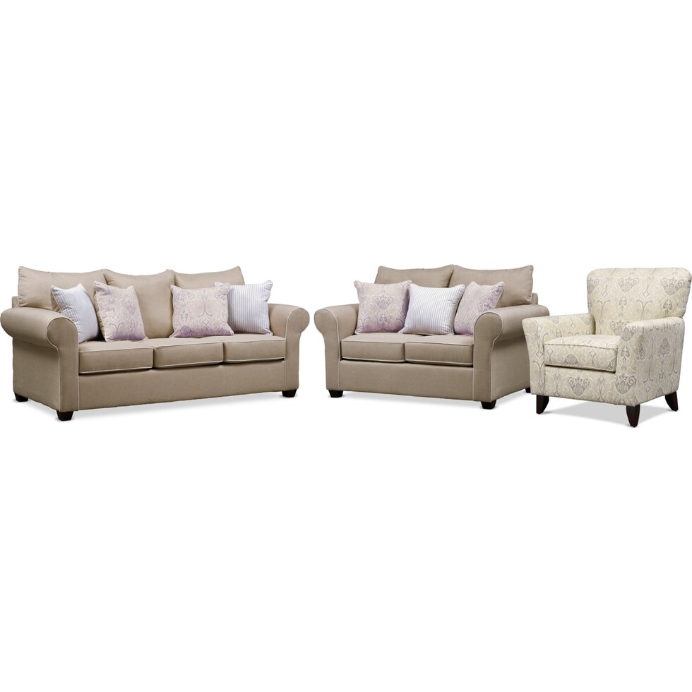 carla light brown  pc living room   