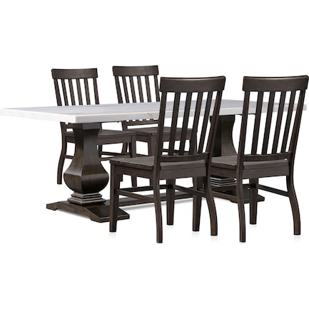 Carlisle Dining Table and 4 Dining Chairs