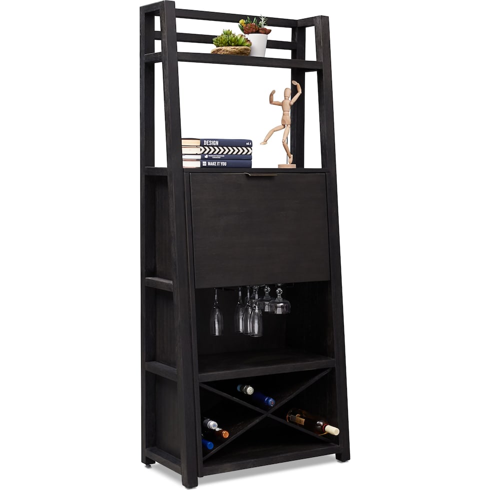 carlton black bar cabinet   