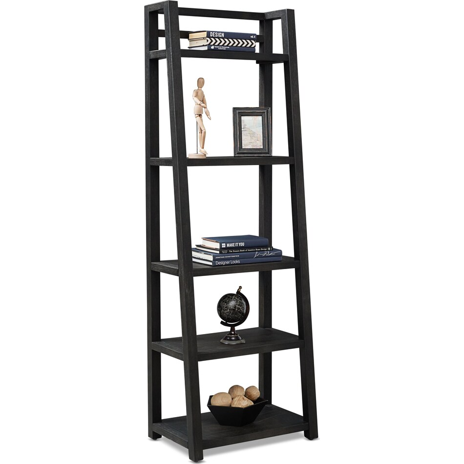 carlton black ladder shelf   