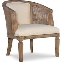 carmello gray and brown accent chair   