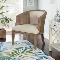 carmello gray and brown accent chair   