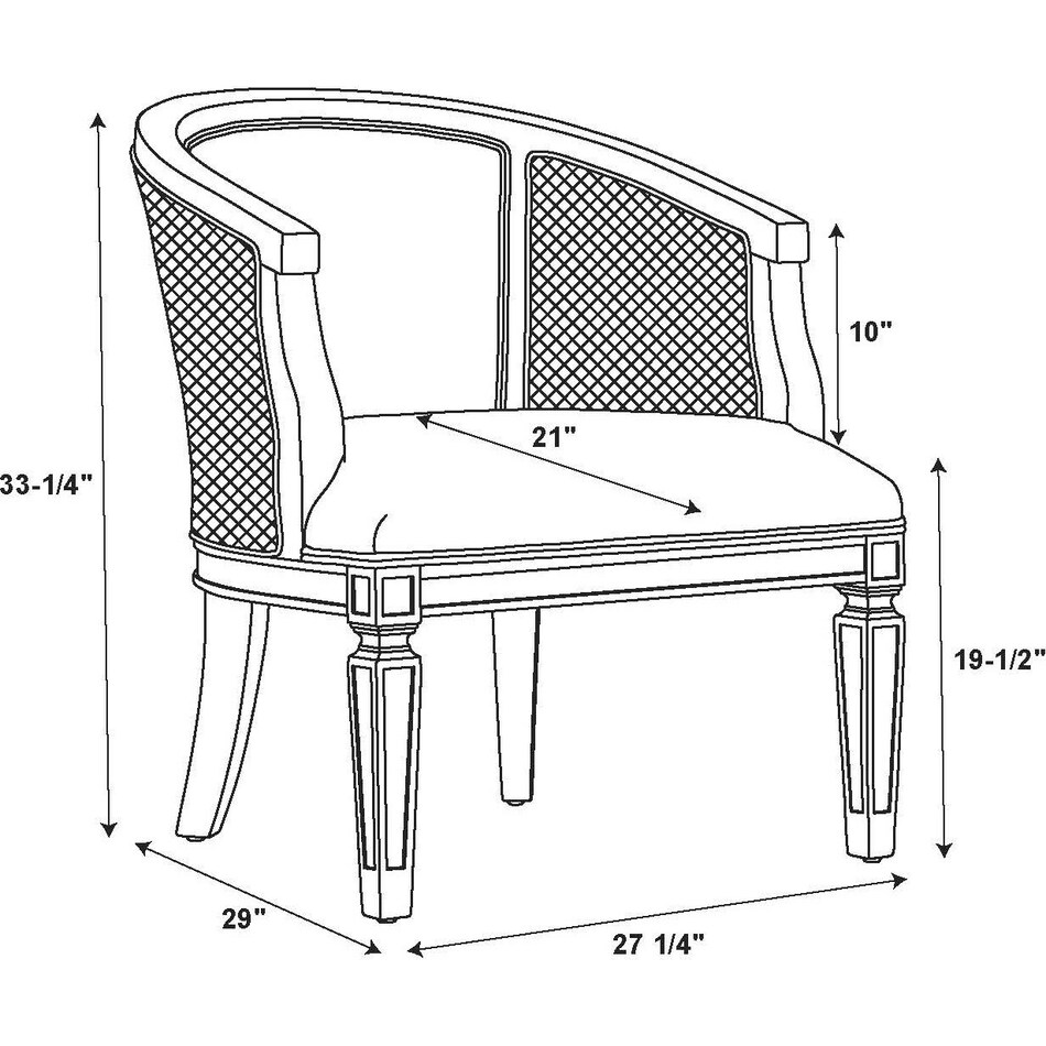 carmello gray and brown accent chair   