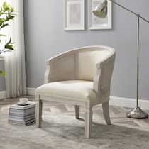 carmello white accent chair   