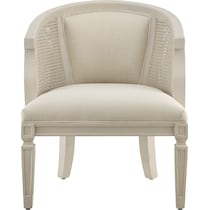 carmello white accent chair   