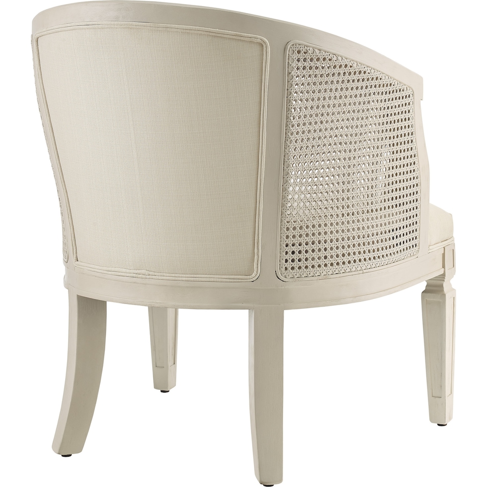 carmello white accent chair   