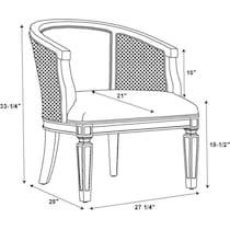 carmello white accent chair   