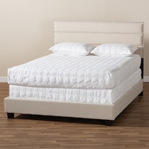 carmen beige black queen bed   