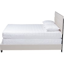 carmen beige black queen bed   