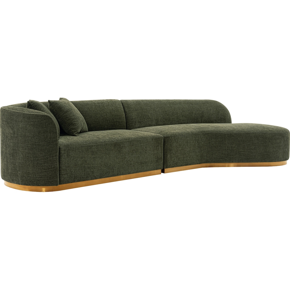 carmine green sofa   