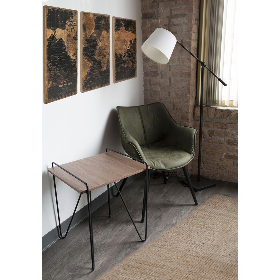 carnaby black gold floor lamp   