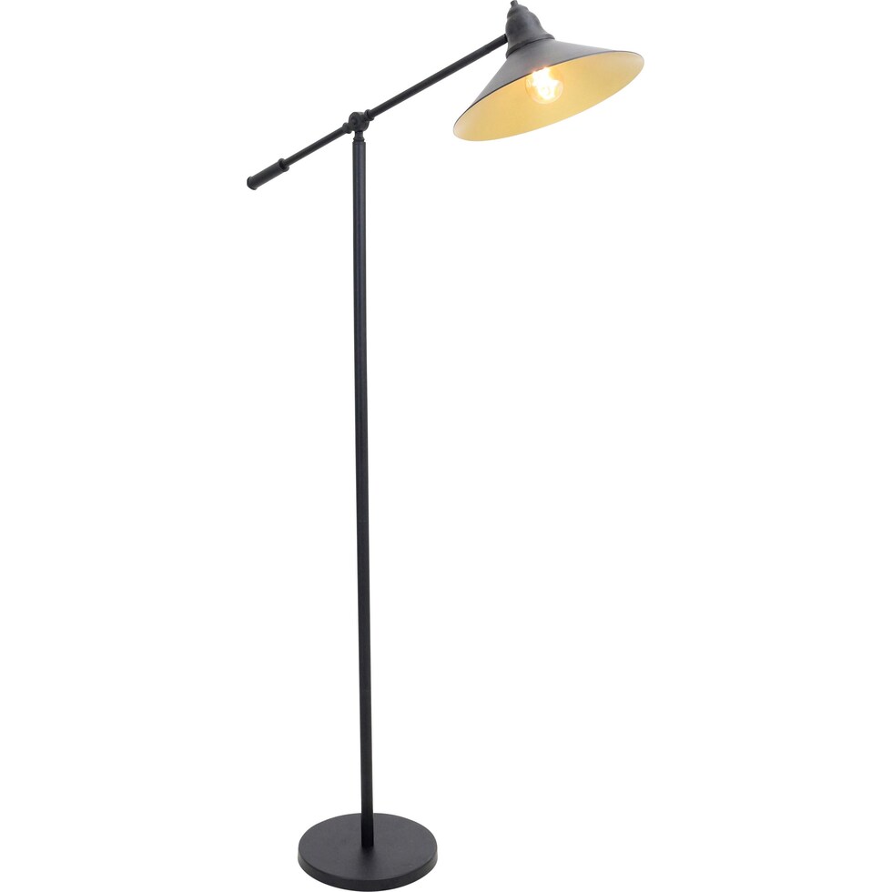 carnaby black gold floor lamp   