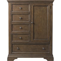 caroline dark brown door chest   